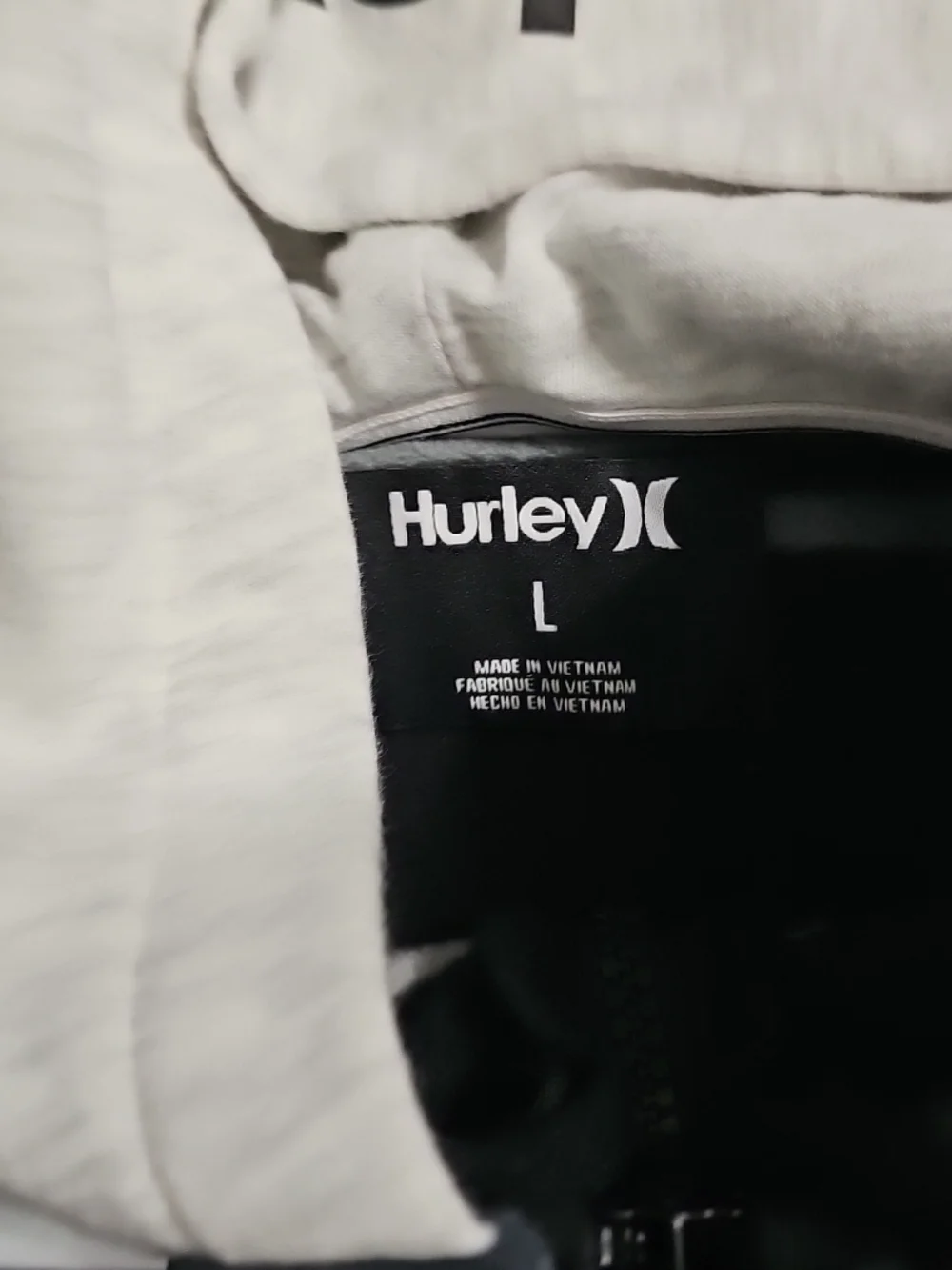 Hurley‎ Fleece Hoody Black/Gray Double Chest Pocketed Youth Large NWOT BB2